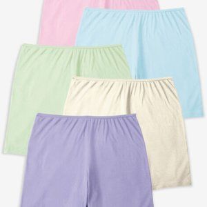 Comfort Choice Womens 5 Pack Pastel Cotton Boxers Size 7 XL 12 14